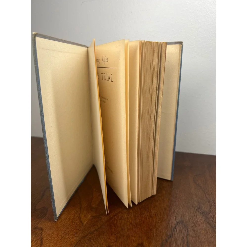Franz Kafka The Trial Cloth Hardcover Blue 1950 Vintage Classic Literature Book